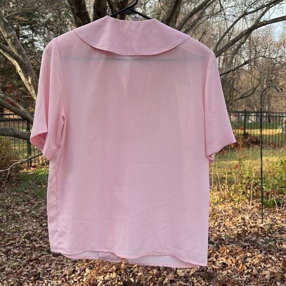 Vintage Laura and Jayne pink pearl shirt 16 - Picture 7 of 7